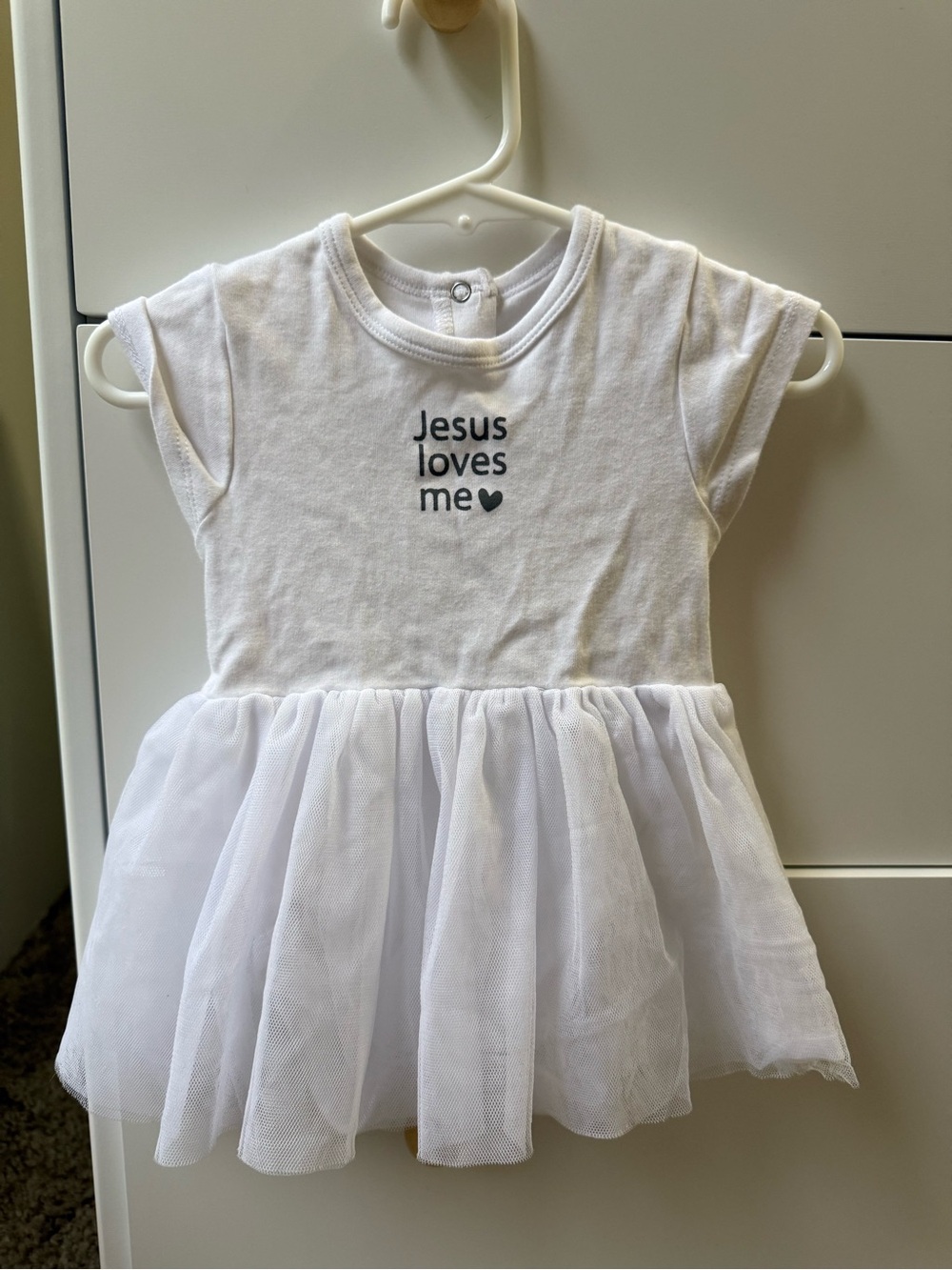Stephan Baby Jesus loves me tutu dress